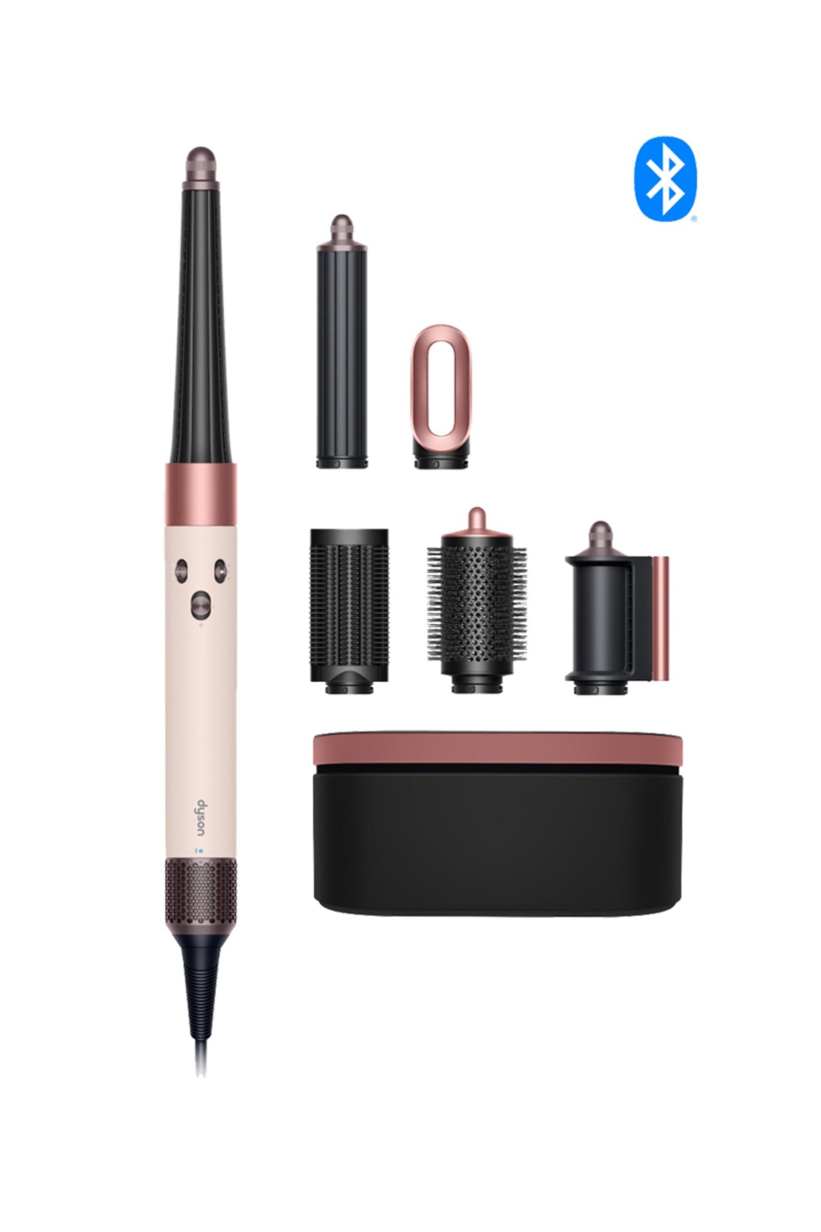 Moldeador multifunciones y secador Dyson HS08 Airwrap i.d. Tecnología Bluetooth (Ceramic Pink/Rose Gold) 100% ORIGINAL